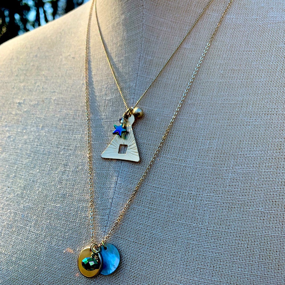 Hand Made Double Chain Galaxy Cosmic Necklace